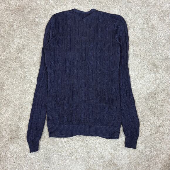 Ralph Lauren Black Label Silk Cable Knit Cardigan Women's XS Preppy - Picture 3 of 9